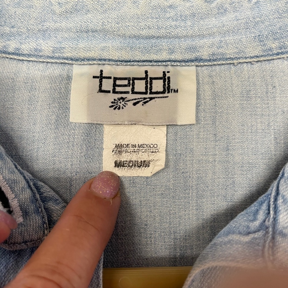 Vintage denim button down top